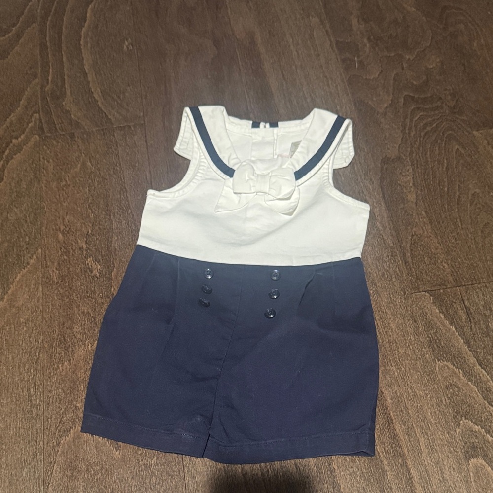Janie and Jack Navy and White Kids One Piece